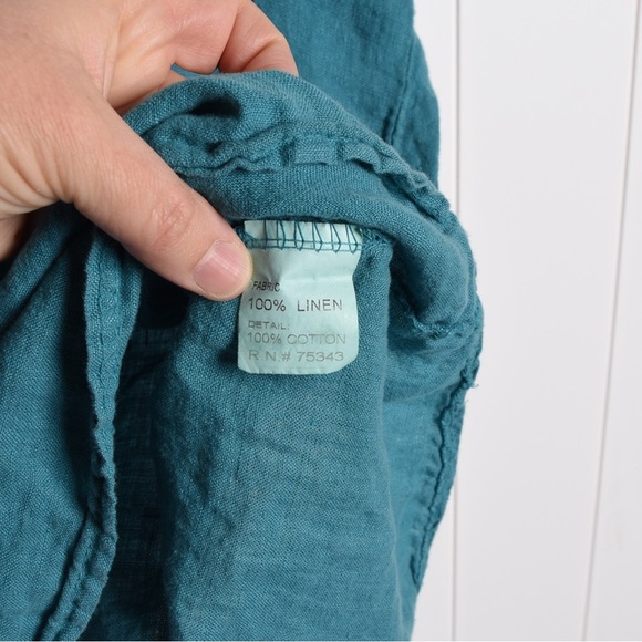 Bella Umbra Women’s 100% linen short sleeve top, size M, made in Italy - Picture 8 of 9